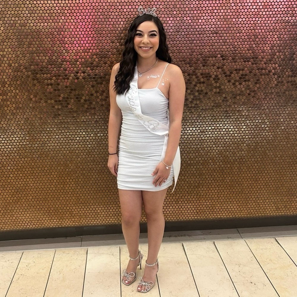 Elegant White/Silver Dress